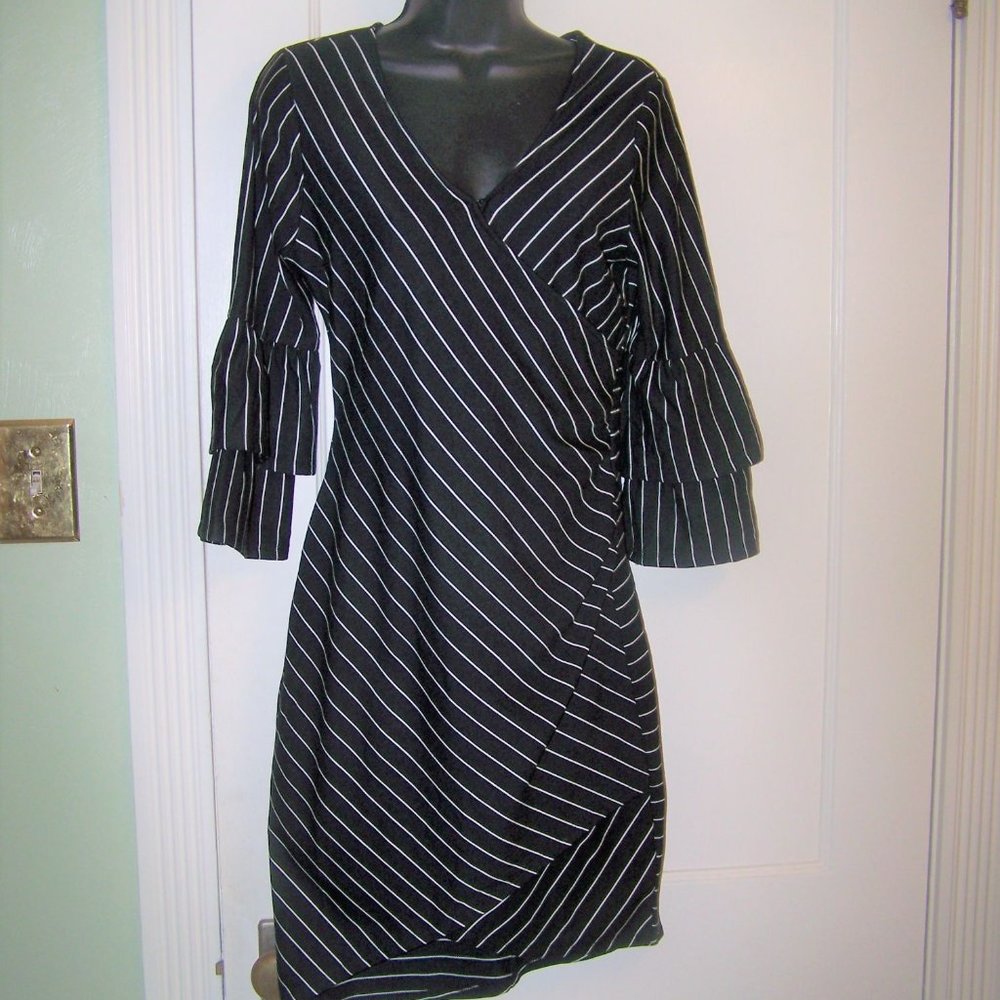 Sunday in Brooklyn Dress Bell Sleeves Hi Low S Striped